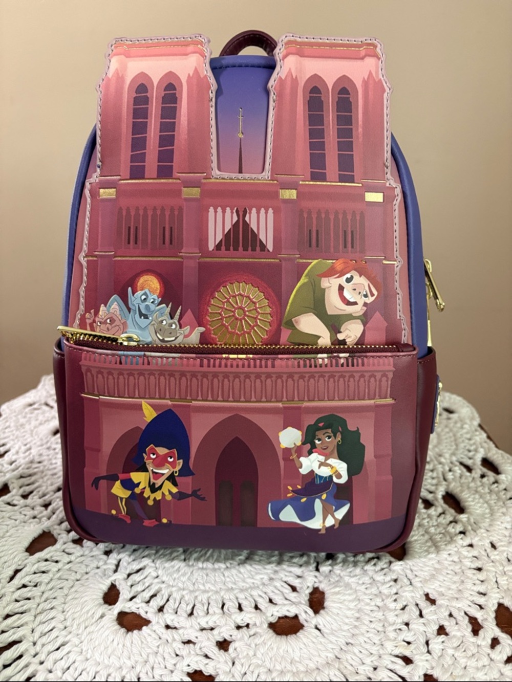 Loungefly Disney Hunchback of Notre Dame Castle Bag/Backpack NWT 2023